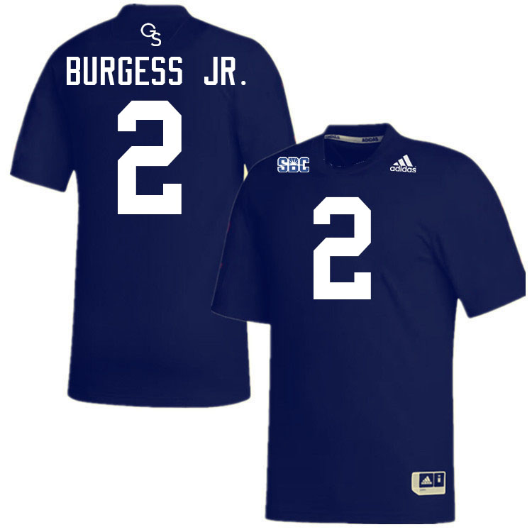 #2 Derwin Burgess Jr. Georgia Southern Eagles Jerseys|Apparels Football Stitched-Navy